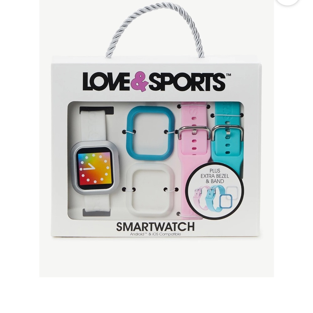 Love & Sports Unisex Adult Smartwatch with Extra Bezels and Straps